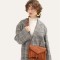 Envelope Style Fringe Tassel Decorated Shoulder Messenger Bags - Brown Faux Leather