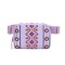 American Native Pattern Cute Large Capacity Waist  Adjustable Strap Crossbody Belt Bag - Lavender Polyester