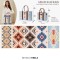 Multi-functional Designer Native American Pattern Print Tote Large Crossbody Handbag - Orange Polyester