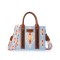 Multi-functional Designer Native American Pattern Print Tote Large Crossbody Handbag - SkyBlue Polyester
