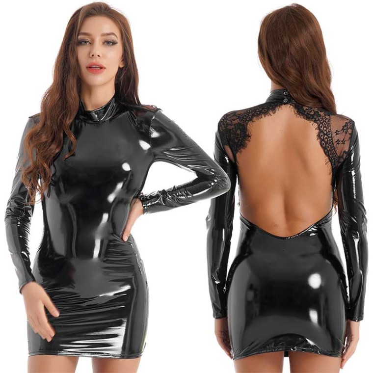 wetlook dress