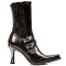 9037-S1 - Elegant Silver Buckled Leather Boots with Zipper SPECIAL  - Size 9