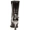 9037-S1 - Elegant Silver Buckled Leather Boots with Zipper SPECIAL  - Size 9