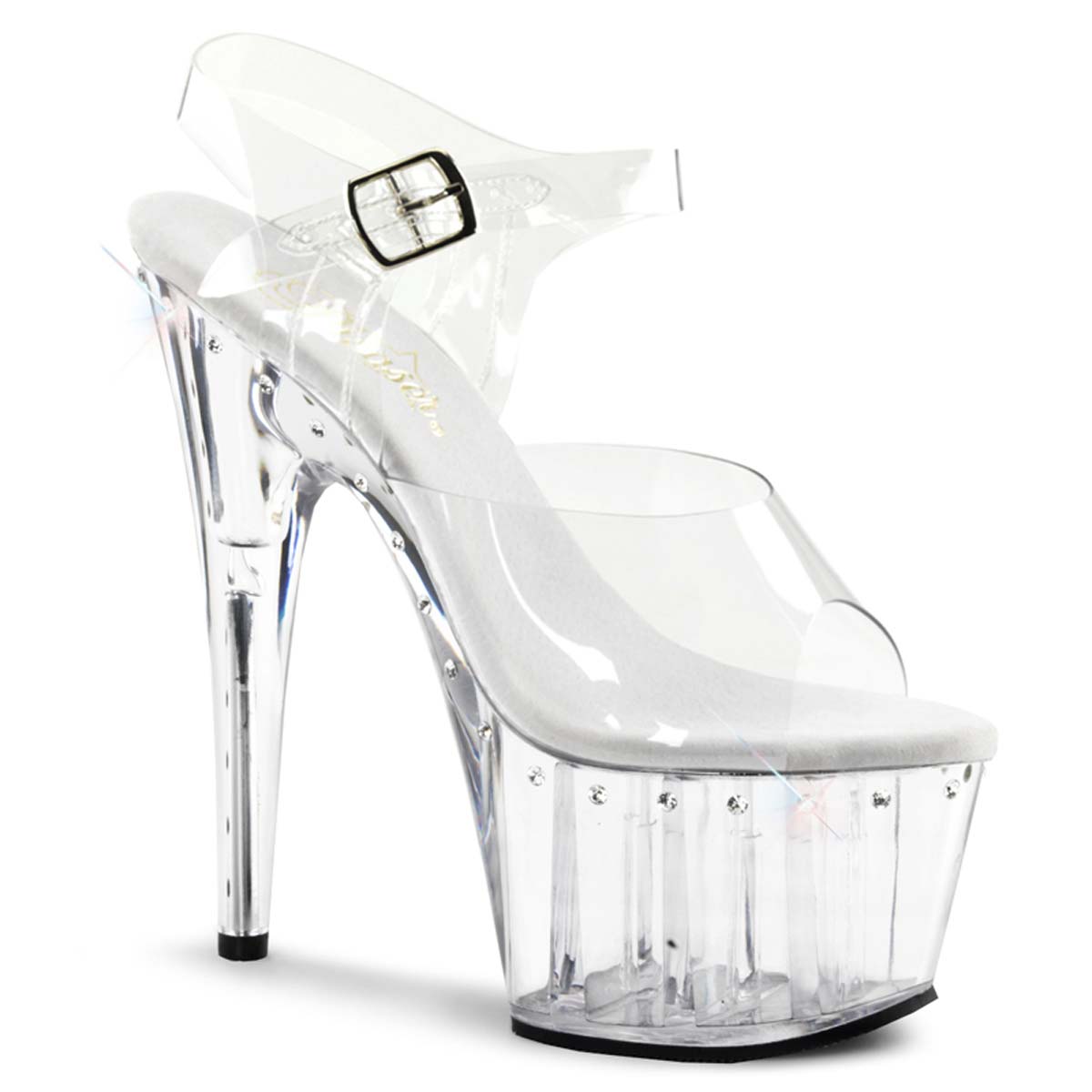 Pleaser Adore-708Ls - Clear/Clear in Sexy Heels & Platforms - $61.95