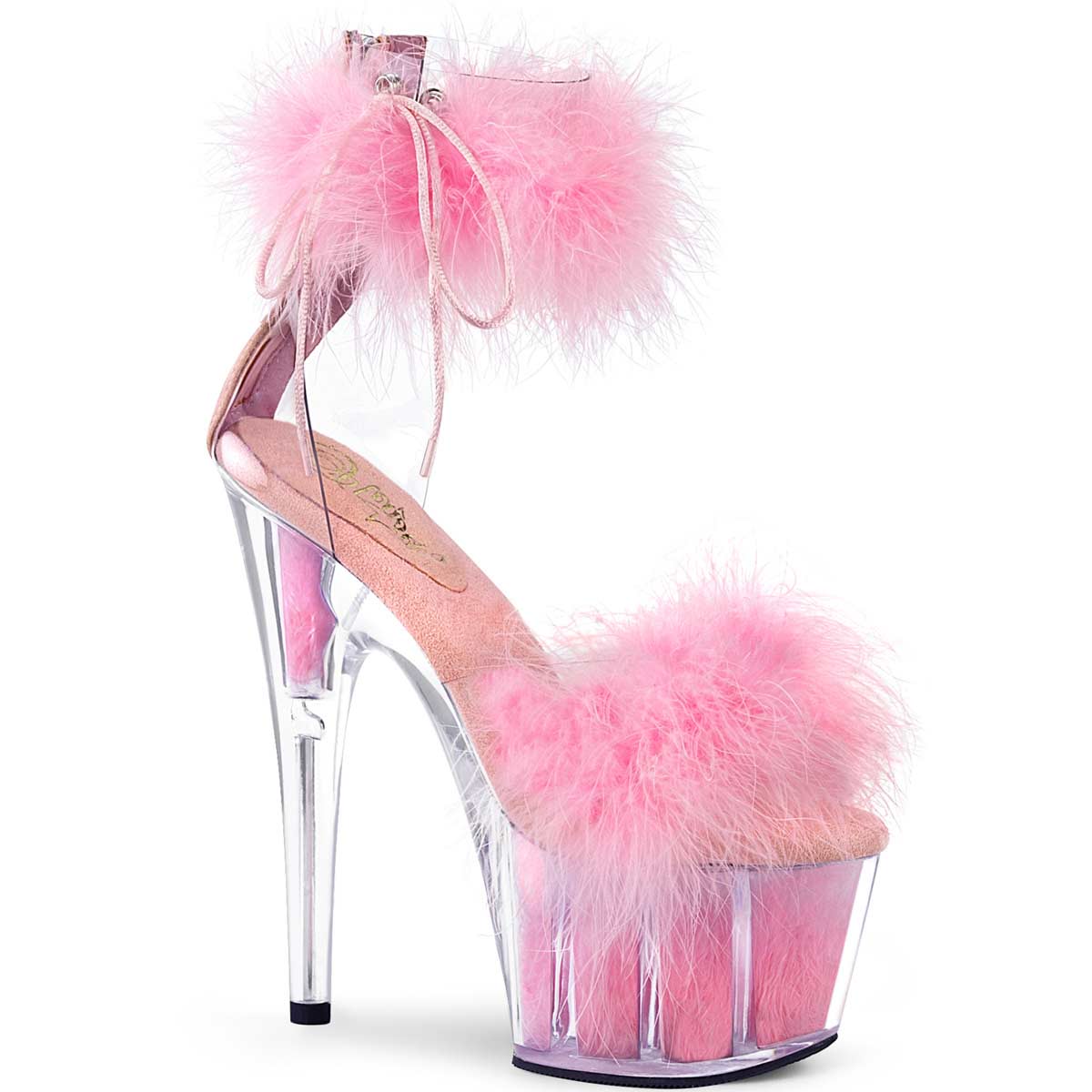 Pink Mink Fur Heels . Made of 100% Real Fur. All Sizes Available.