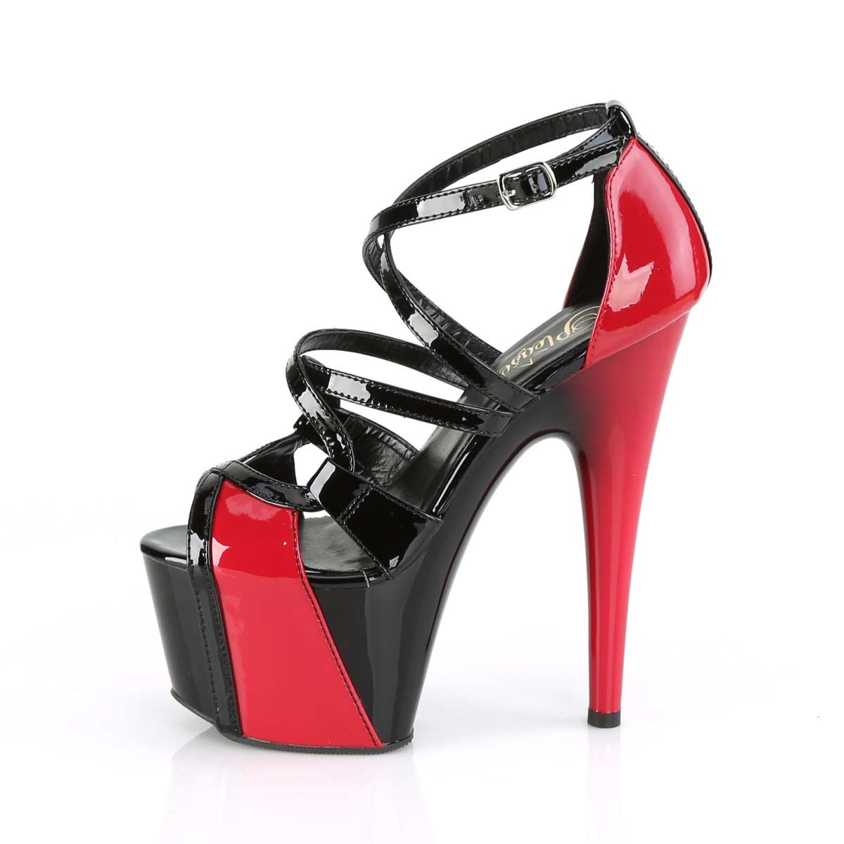 Pleaser Adore-764 - Black Red Pat in Sexy Heels & Platforms - $51.03