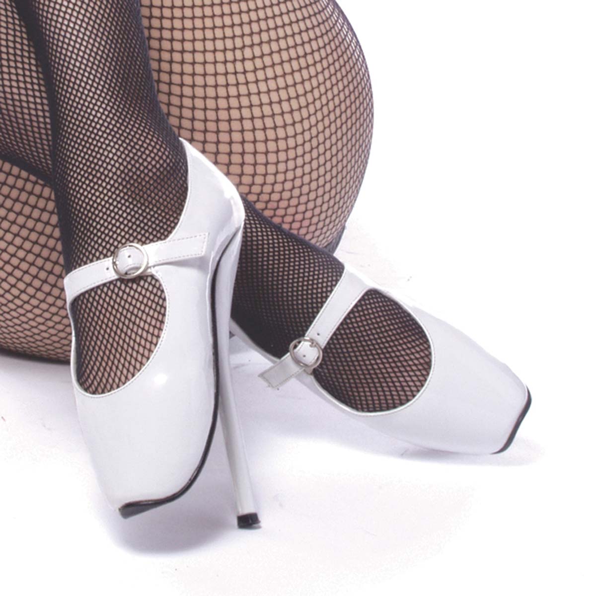 white ballet heels