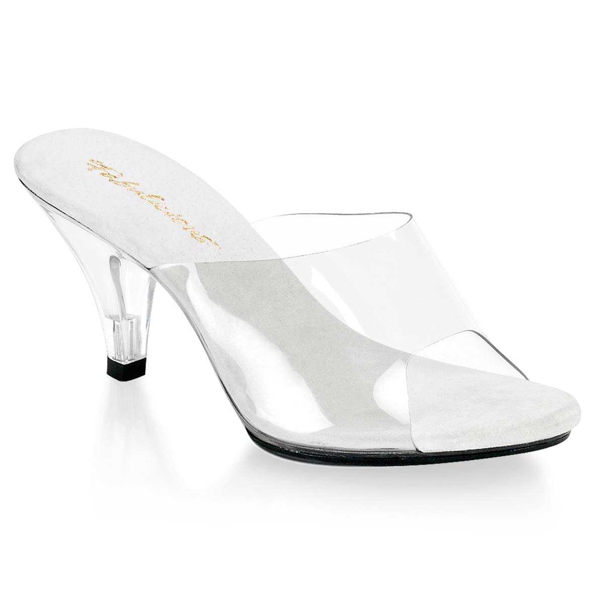 Pleaser Belle-301 - Clear/Clear in Sexy Heels & Platforms - $45.75