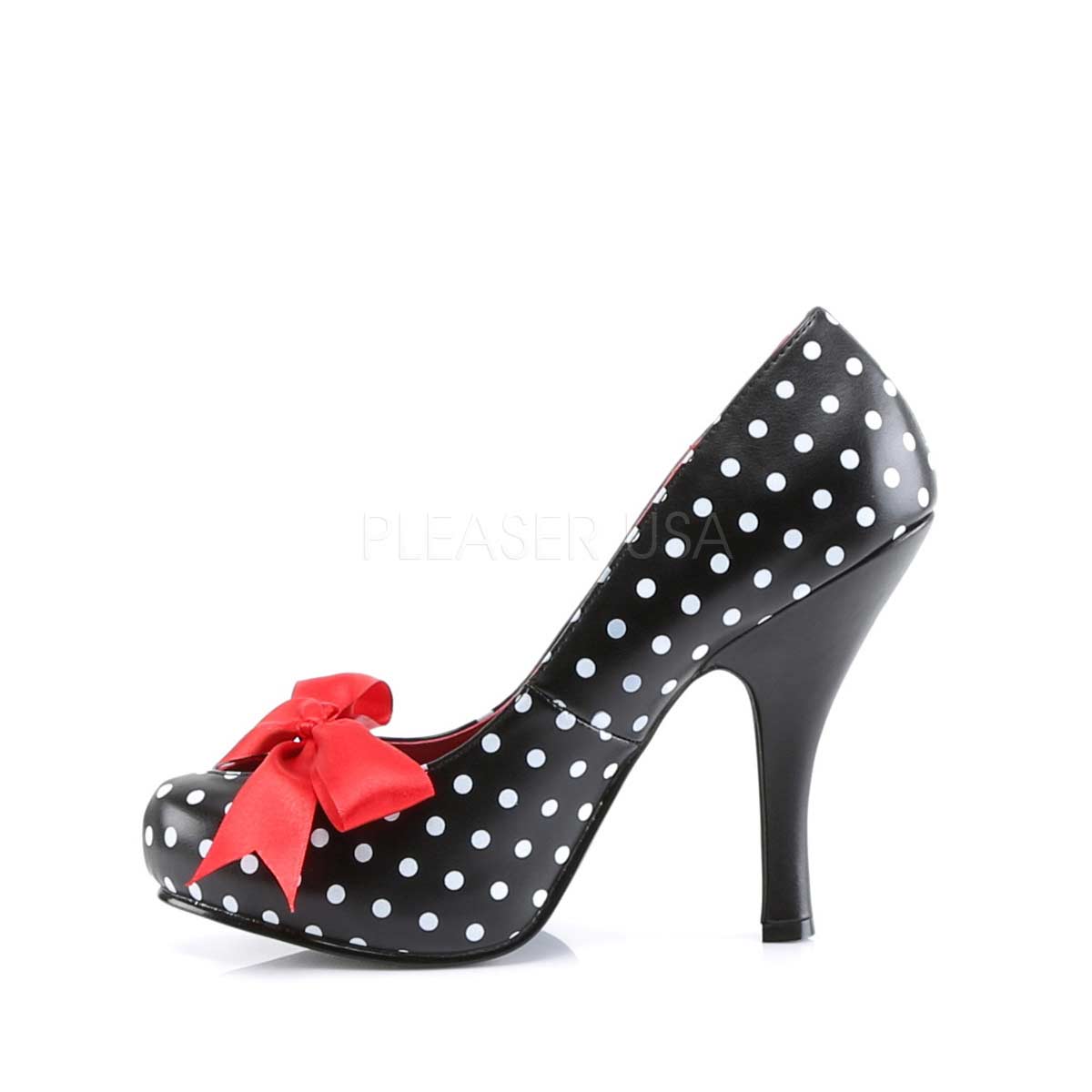 Pleaser Pinup Couture Cutiepie-06 - Black-White Pu (Polka Dots Print ...