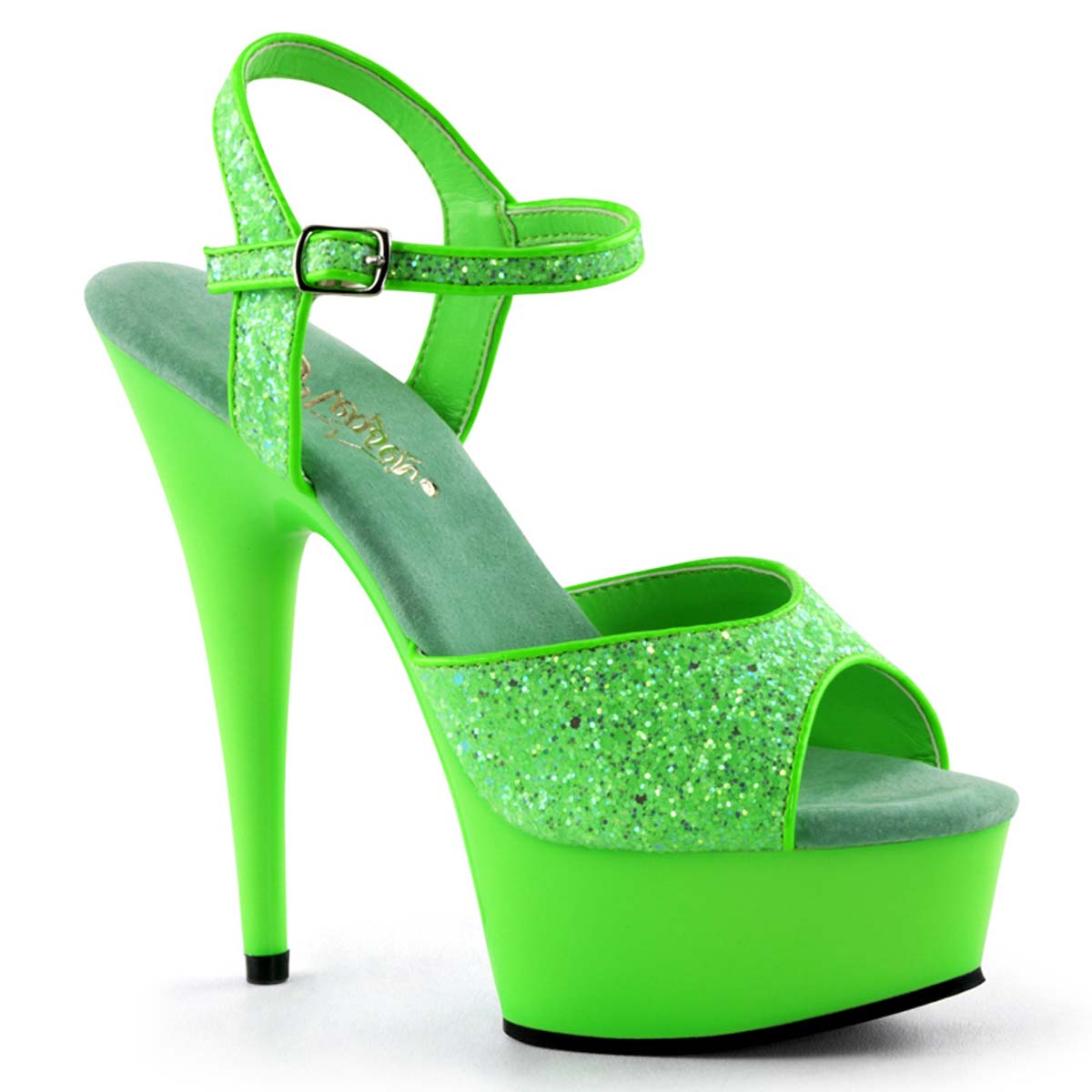 neon green platform heels