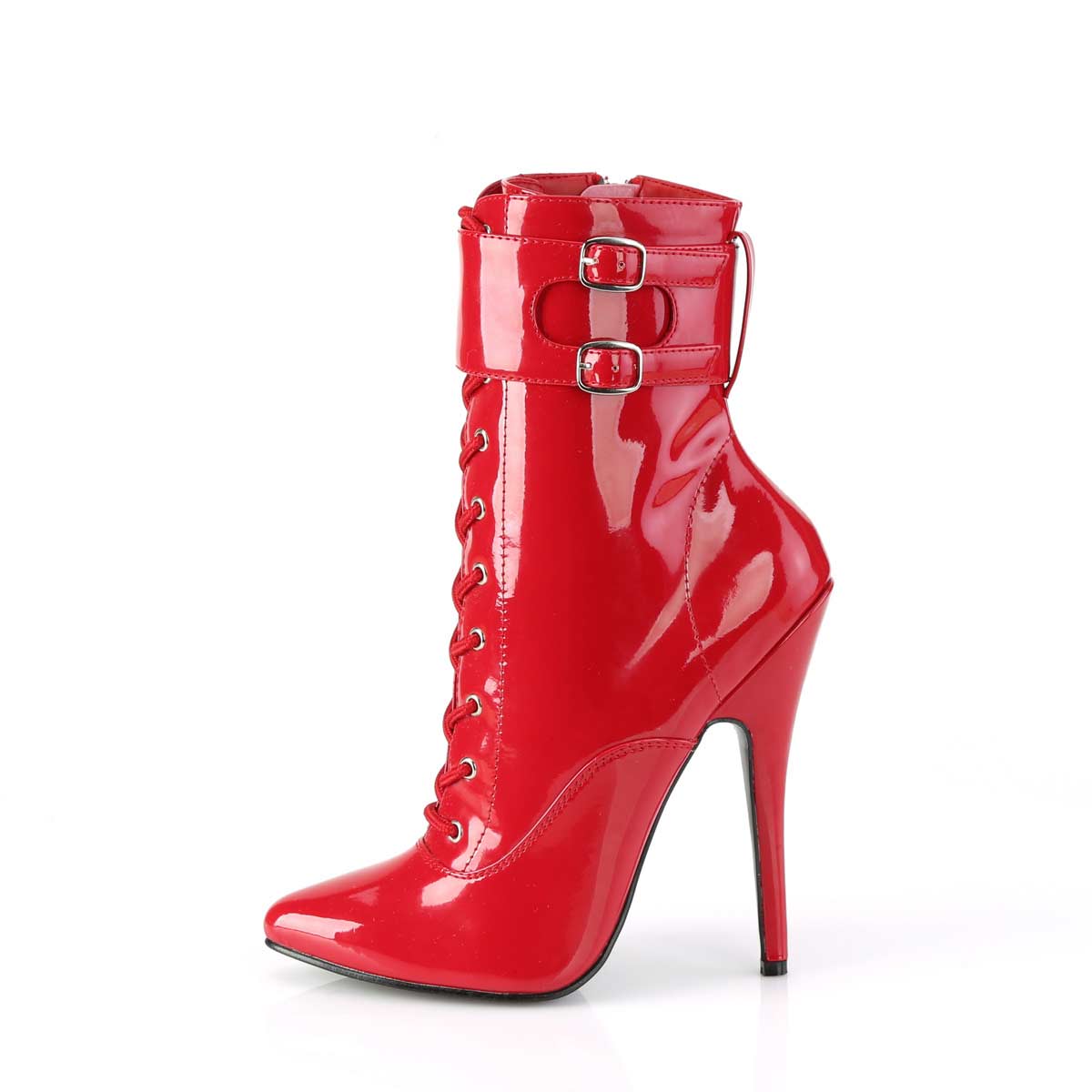 Pleaser Domina-1023 - Red Patent in Sexy Boots - $76.55