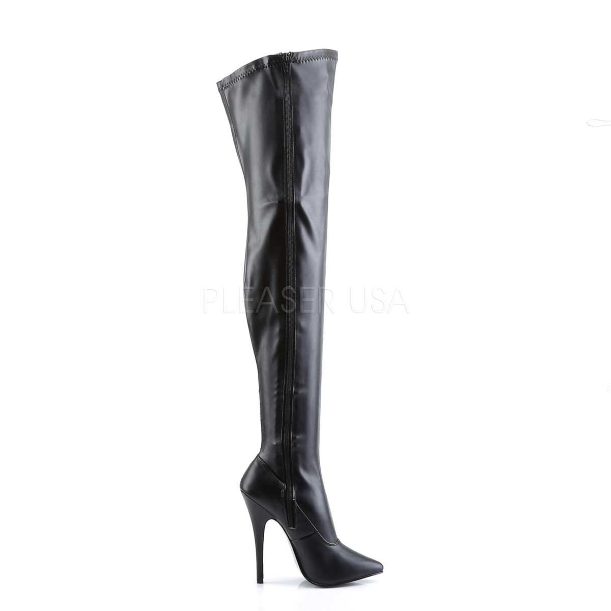 Pleaser Domina 3000 Black Stretch Pu in Sexy Boots 95.95