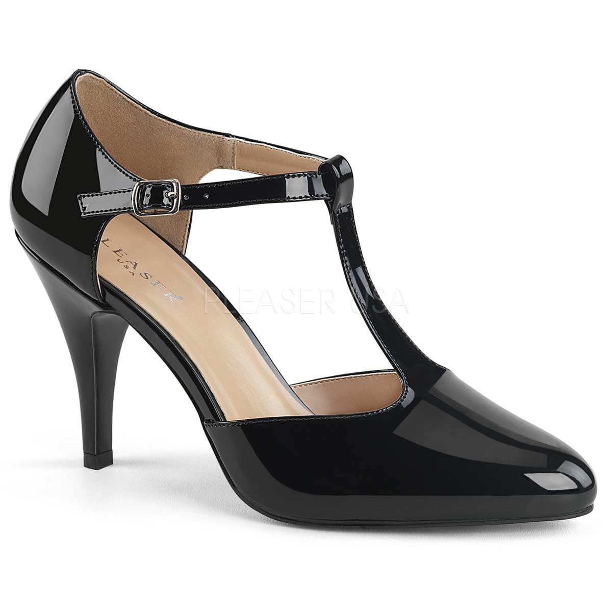 Pleaser Dream-425 - Black Pat in Sexy Heels & Platforms - $43.99