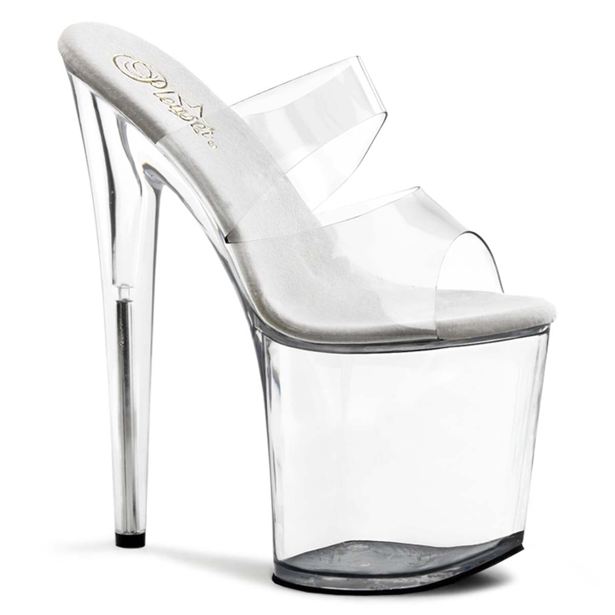 Pleaser Flamingo-802 - Clear in Sexy Heels & Platforms - $59.95