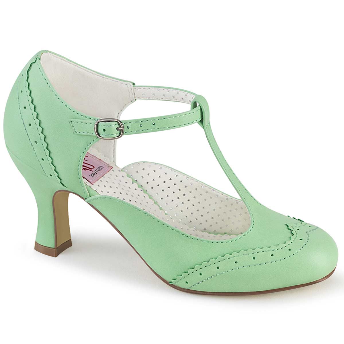 Pleaser Flapper-26 - Mint Faux Leather in Sexy Heels & Platforms - $51.91