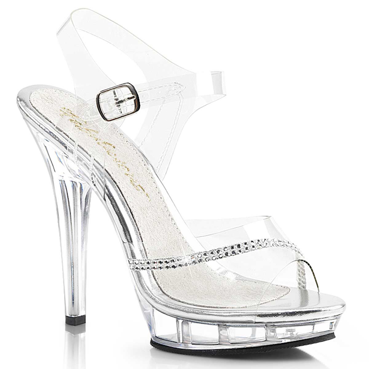 Pleaser Lip-108R - Clear in Sexy Heels & Platforms - $43.99