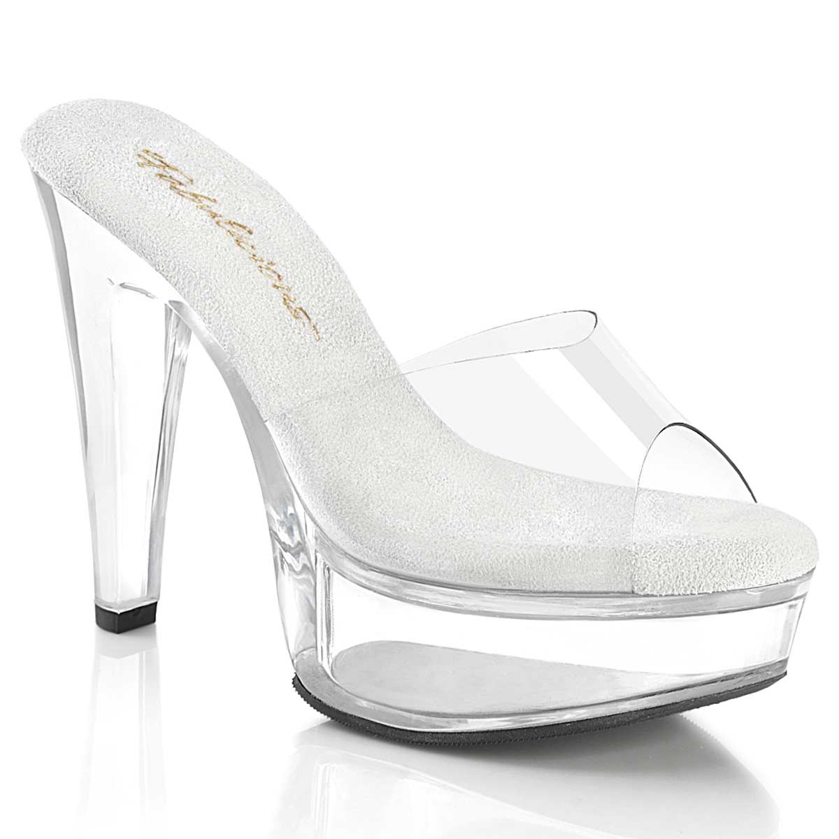 Clear on sale pleaser heels