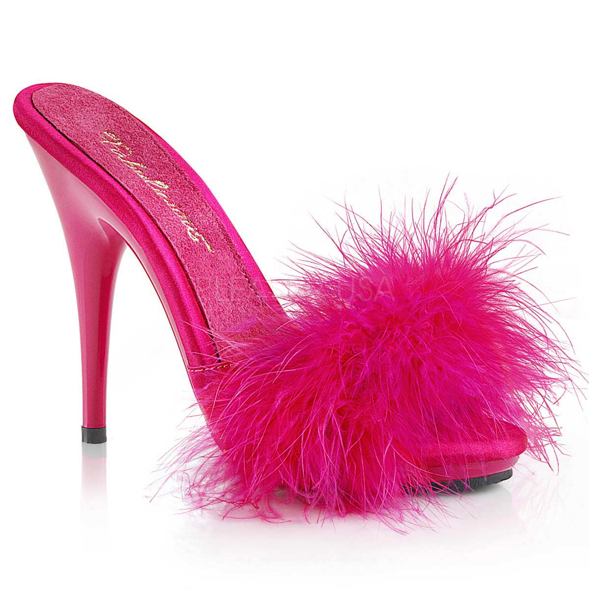 pink marabou heels