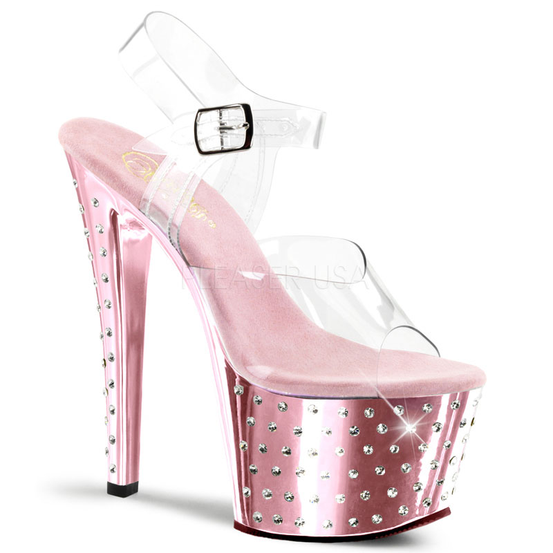 pink chrome heels