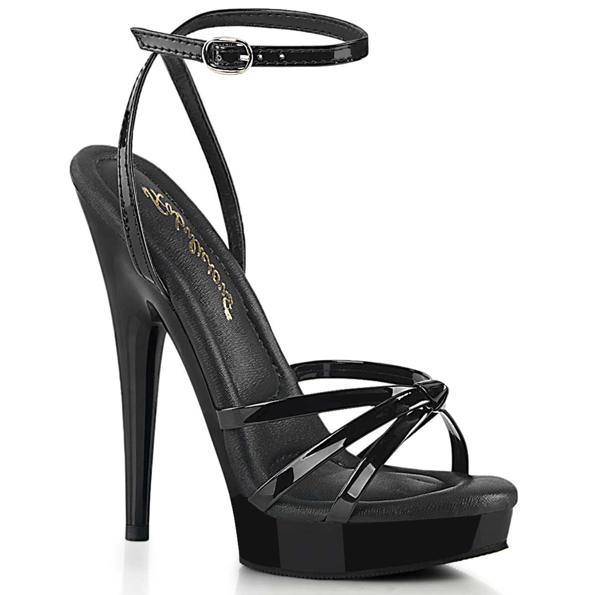 Pleaser Sultry-638 - Black Patent in Sexy Heels & Platforms - $51.03