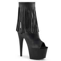 ADORE-1019 - Black Faux Leather Black Matte