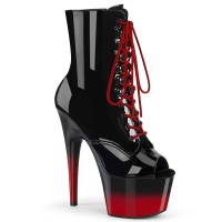 Adore-1021BR-H - Black on Red Patent
