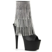 ADORE-1024RSF - Black Faux Leather Silver Black Matte