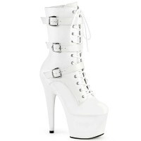 Adore-1043 - White Faux Leather Matching