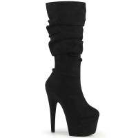 Adore-1061 - Black Faux Suede  