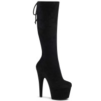 Adore-2008 - Black Stretch Faux Suede  