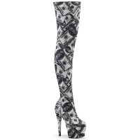 Adore-3000DP - White Black Str Fabric