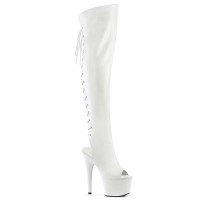 Adore-3019 - White Faux Leather Matte