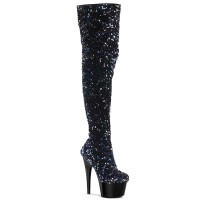 Adore-3020 - Black Multicolor Sequins  