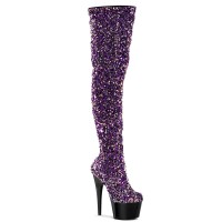Adore-3020 - Purple Multi Sequins Black  