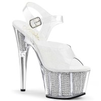 Adore-708SRS - Clear Silver Rhinestones  