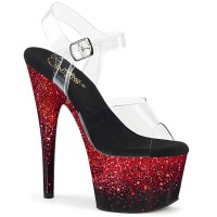 Adore-708SS - Clear Black Red Glitter