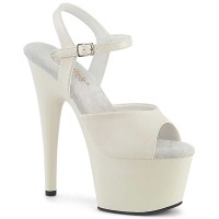 Adore-709 - Off White Faux Leather Matte