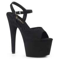 Adore-709FS - Black Faux Suede  