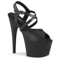 Adore-724 - Black Faux Leather Matte  