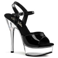 Allure-609 - Black Patent/Clear