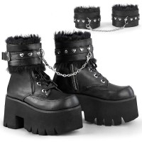 Ashes-57 - Black Vegan Leather  