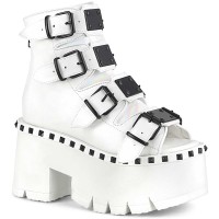 Ashes-70 - White Vegan Leather  