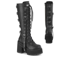 Assault-218 - Black Vegan Leather