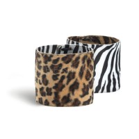 Boot Cuffs BC-07 - Cheetah Zebra Faux Fur - SPECIAL