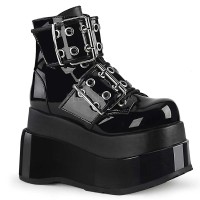 Bear-104 - Black Patent Vegan Leather