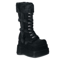 Demonia Bear-202 - Black Veggie Suede