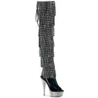 Bejeweled-3017HG-RSF - Black Hologram Patent Silver AB