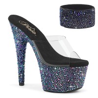 Bejeweled-712MS - Clear Black Rhinestones