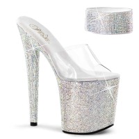 Bejeweled-812RS - Clear/Silver Multicolor Rhinestone