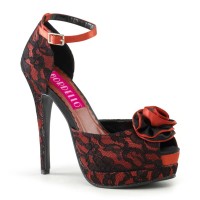 Bordello Bella-17 - Red Satin-Black Lace